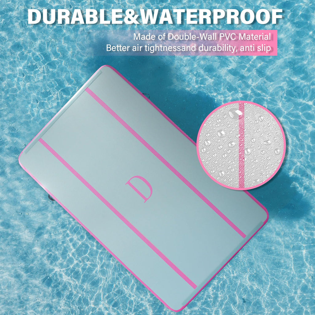 DAIRTRACK Inflatable Gymnastics Air Mat 10ft/13ft/16ft/20ft Tumble Track Tumbling Mats for Home Use/Gym/Training/Cheerleading/Yoga/Water