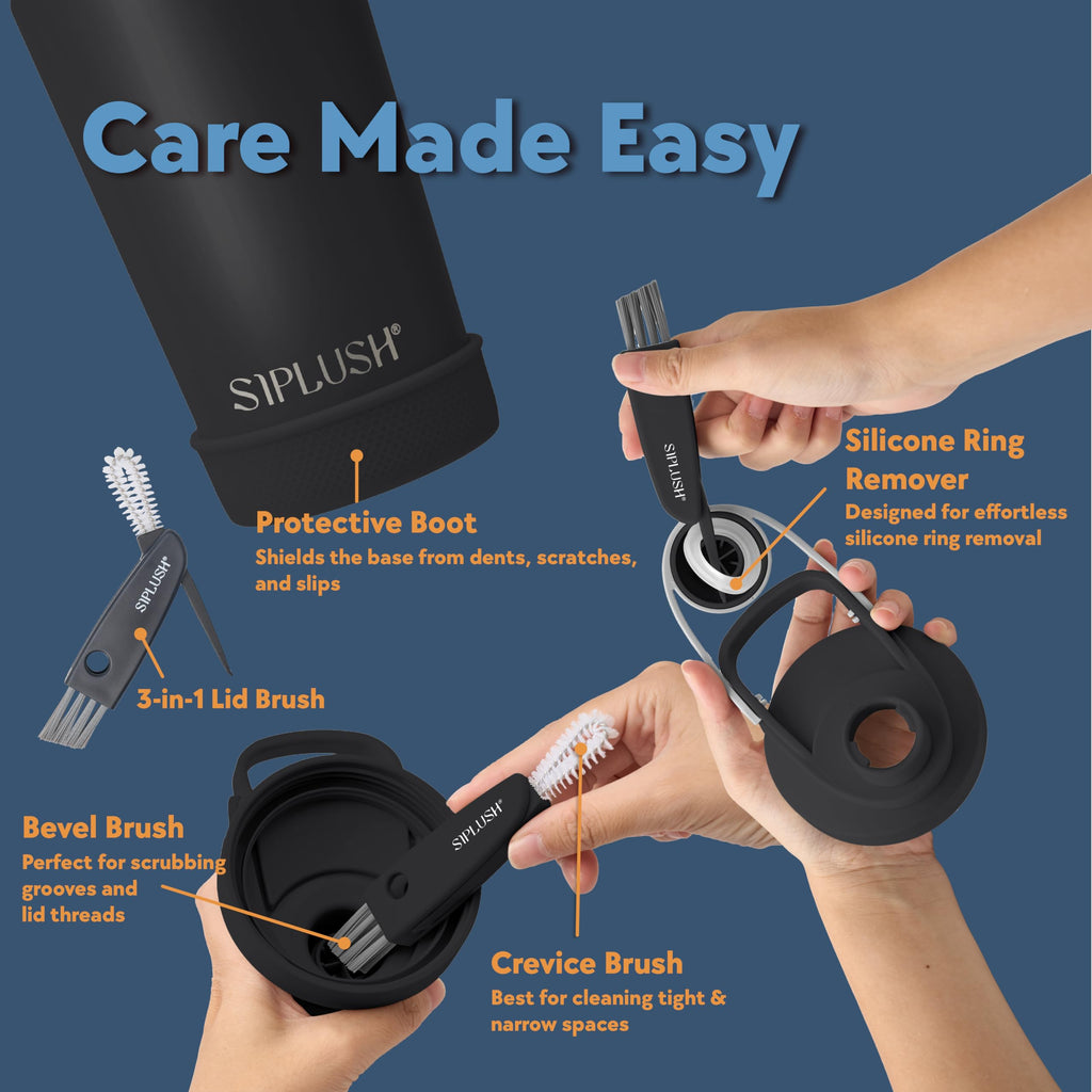 Paradise Shaker Bottle 24 oz, Insulated Stainless Steel Protein Shaker, Dishwasher Safe, with Lid Brush & Protective Boot, Leakproof Twist-Off Chug Cap, Sage Green, Tahoe Mist