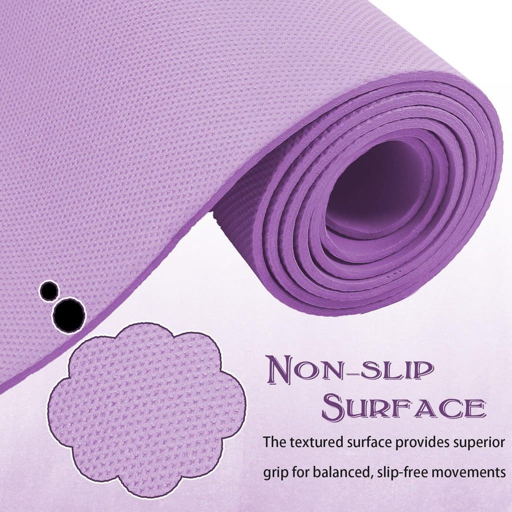 10 Pack Yoga Mats Bulk, 68'' x 24'' x 4mm Thick Yoga Mats for Kids and Adult Gym Mats Bundle Latex Free Exercise Mats with Non Slip Texture for Outdoor Yoga, Pilates or Workout