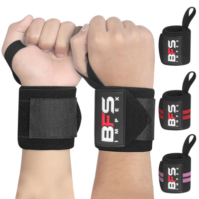 Wrist Wraps for Weightlifting,18” Premium Quality Wrist Straps for Weightlifting,Weight Lifting Wrist Wraps with Thumb Loop for Curls Dips,Powerlifting Weight Training Men Women