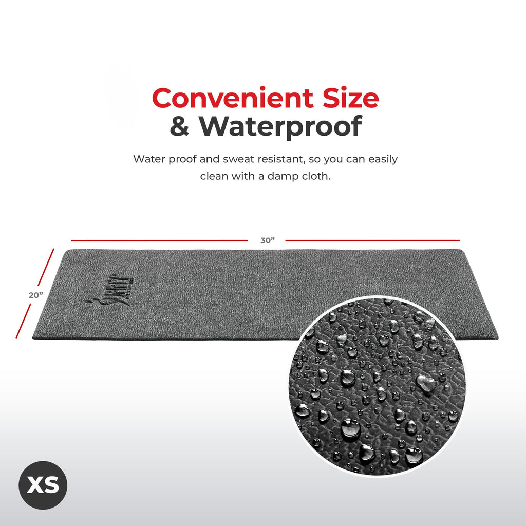 Sunny Health & Fitness Non-Slip Home Gym Mat – Workout Floor Protection Foam Pad for Treadmill, Bike, Elliptical, Yoga and Exercise Equipment or Standing Desk in 4 Size Options