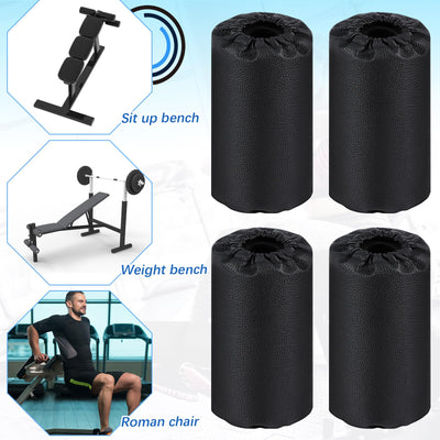 4 Pcs Foam Foot Pads Foam Roller Pad Replacement for Weight Bench Inversion Table and Gym Exercise Equipments(7 x 3.5 x 0.8 Inches)