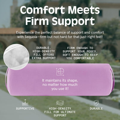 Retrospec Retrospec Sequoia Yoga Bolster Pillow - Meditation Cushion for Yoga Practices - Includes Machine Washable 100% Cotton Cover & Durable Carry Handle