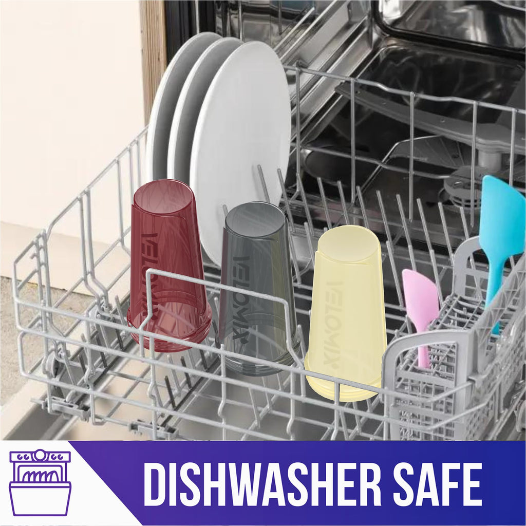 VELOMIX -4 PACK- 28 oz Protein Shaker Bottle for Protein Mixes - 4x Wire Whisk | Leak Proof Shaker Cups for Protein Shakes | Protein Shaker Bottle Pack | Protein Shake Cup (Brown)