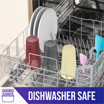 VELOMIX -4 PACK- 28 oz Protein Shaker Bottle for Protein Mixes - 4x Wire Whisk | Leak Proof Shaker Cups for Protein Shakes | Protein Shaker Bottle Pack | Protein Shake Cup (Brown)