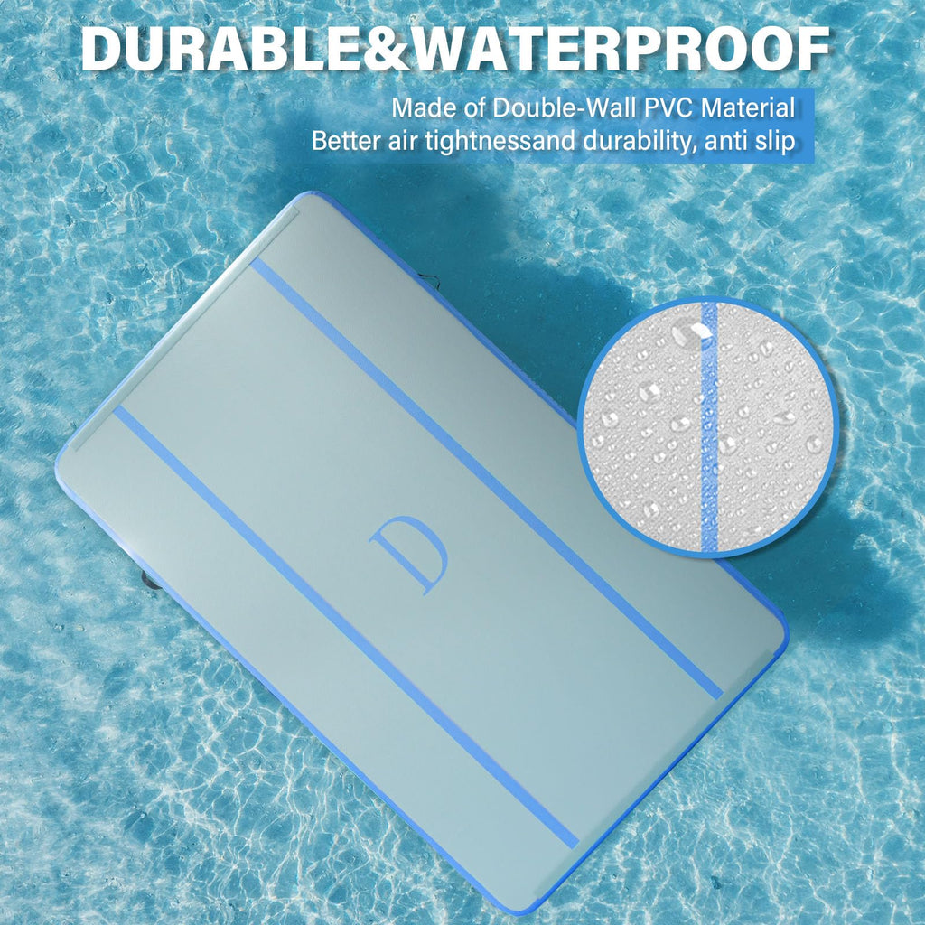 DAIRTRACK Inflatable Gymnastics Air Mat 10ft/13ft/16ft/20ft Tumble Track Tumbling Mats for Home Use/Gym/Training/Cheerleading/Yoga/Water