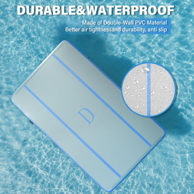 DAIRTRACK Inflatable Gymnastics Air Mat 10ft/13ft/16ft/20ft Tumble Track Tumbling Mats for Home Use/Gym/Training/Cheerleading/Yoga/Water