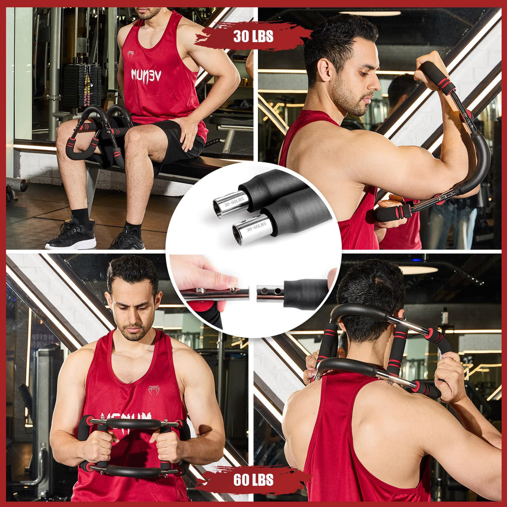 Twister Arm Trainer, Adjustable Twister Arm Chest Exerciser with 2/4 Spring & Training Poster for Men & Women, Detachable Power Twister Home Fitness Equipment for Enhancing Upper Body Muscle