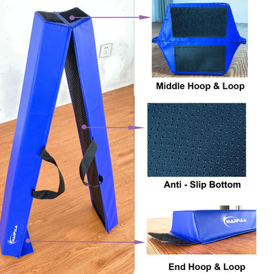 MARFULA Balance Beam - Folding Floor Gymnastics Equipment for Kids, Non Slip Base - 6 FT to 10 FT for Home Gym Use