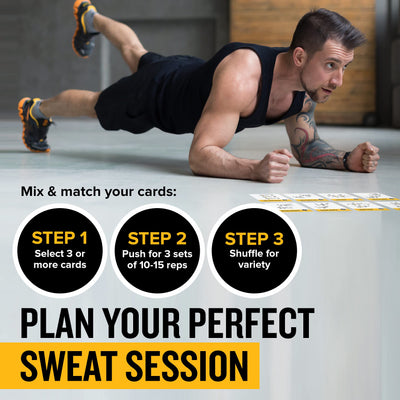 NewMe Fitness Stretching Workout Cards, Instructional Fitness Deck for Women & Men, Beginner Fitness Guide to Training Exercises at Home or Gym