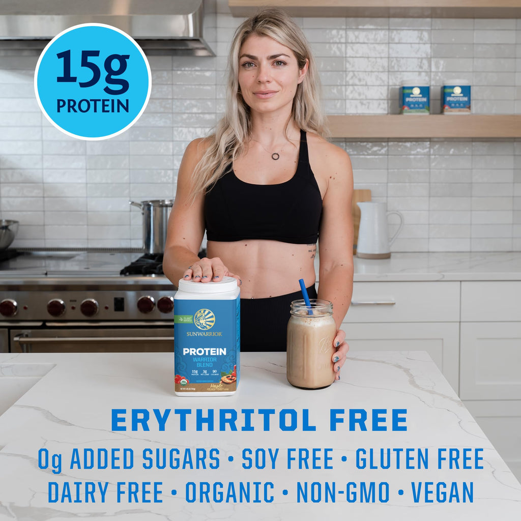 Organic Plant Based Protein Powder | Vegan Organic Protein Powder Vanilla Flavored with BCAA Amino Acids & Hemp Seed Pea Blend | Non-GMO Soy Dairy Filler & Gluten Free (Vanilla, 32 Servings)