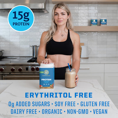 Organic Plant Based Protein Powder | Vegan Organic Protein Powder Vanilla Flavored with BCAA Amino Acids & Hemp Seed Pea Blend | Non-GMO Soy Dairy Filler & Gluten Free (Vanilla, 32 Servings)