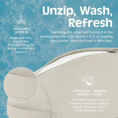 Retrospec Retrospec Sequoia Yoga Bolster Pillow - Meditation Cushion for Yoga Practices - Includes Machine Washable 100% Cotton Cover & Durable Carry Handle