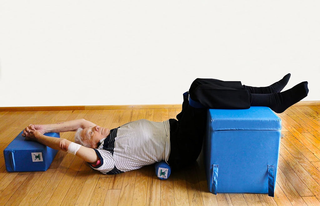 Pain Free-Posture Committed Foam Package (Blocks LARGE & 2 SMALL, Rolls LONG & SHORT, STRAP/Yoga Belt & Prism Glasses Bundle)-Used for All Posture Method Exercises-Back, Shoulder & Neck Pain