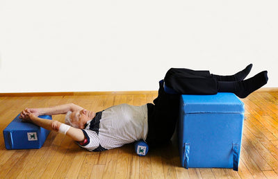 Pain Free-Posture Committed Foam Package (Blocks LARGE & 2 SMALL, Rolls LONG & SHORT, STRAP/Yoga Belt & Prism Glasses Bundle)-Used for All Posture Method Exercises-Back, Shoulder & Neck Pain