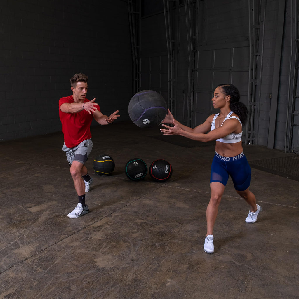 Body-Solid Heavy Rubber Medicine Ball - Non Bouncing Wall Balls for Strength Training, Weight Loss Workout, Core Exercise and Home Gym Fitness, Black