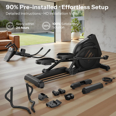 Niceday Elliptical Exercise Machines, Elliptical Machines for Home Use, Elliptical Training Machines with 20IN Stride and 32-Level Resistance, Magnetic Elliptical Machine with 20-Level Power Incline