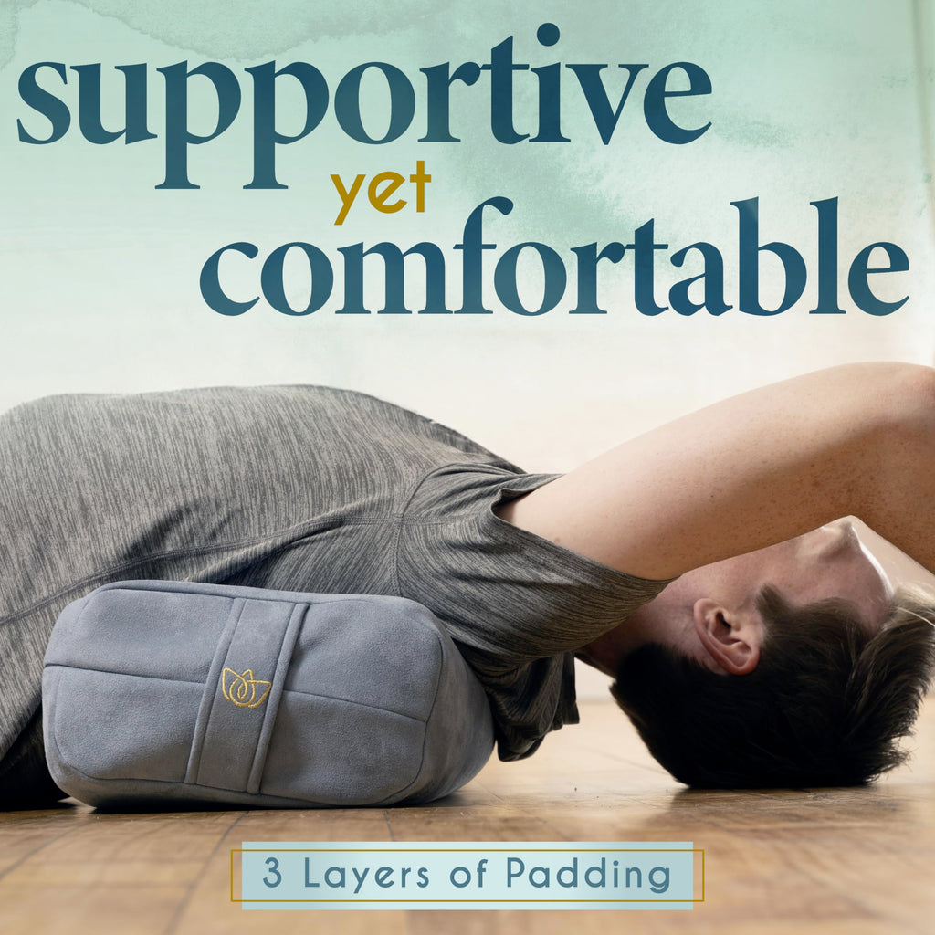 Florensi Meditation Cushion - Comfortable Floor Pillow - Traditional Tibetan Meditation Pillow with Beautiful Velvet Cover - Large Floor Cushion Seating for Adults - Premium Yoga Buckwheat Bolster