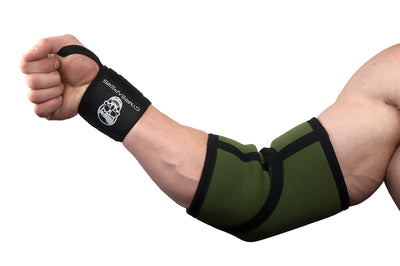 Gymreapers Elbow Sleeves for Weightlifting Powerlifting and Bench Press Support and Compression for Tendonitis Pain Relief 5mm Neoprene Training Gear for Men and Women