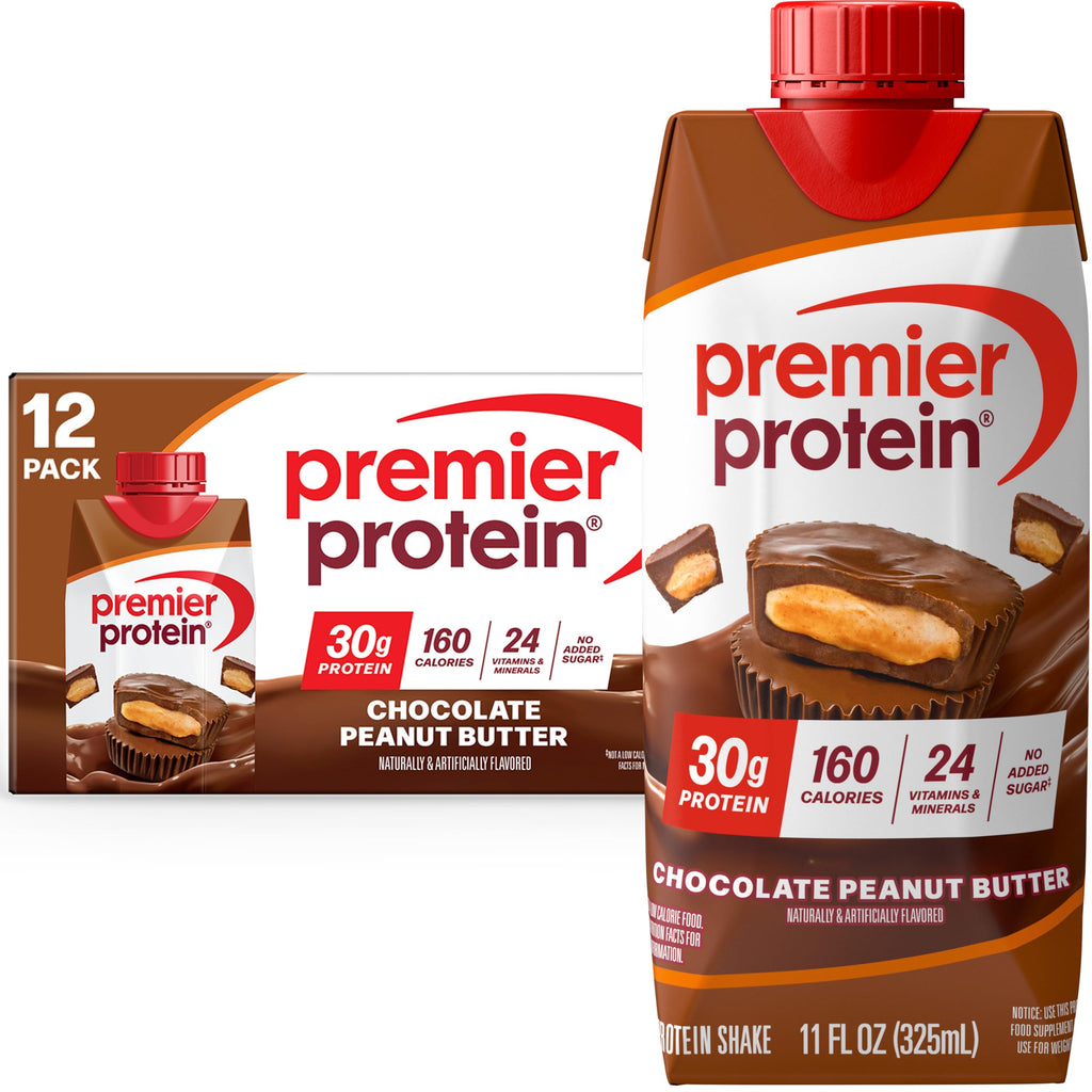 Premier Protein Shake, Vanilla, 30g Protein, 1g Sugar, 24 Vitamins & Minerals to Support Immune Health, 11 fl oz, Pack of 12 (Packaging May Vary)