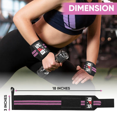 Wrist Wraps for Weightlifting,18” Premium Quality Wrist Straps for Weightlifting,Weight Lifting Wrist Wraps with Thumb Loop for Curls Dips,Powerlifting Weight Training Men Women