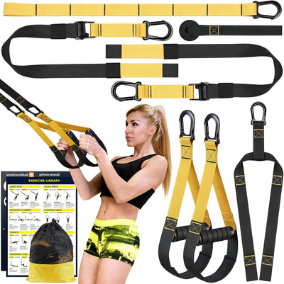 Home Resistance Training Kit | Bodyweight Resistance Bands with Handles, Door Anchor, Heavy Duty Exercise Bands | All-in-One Gym Workout Equipment for Home Fitness