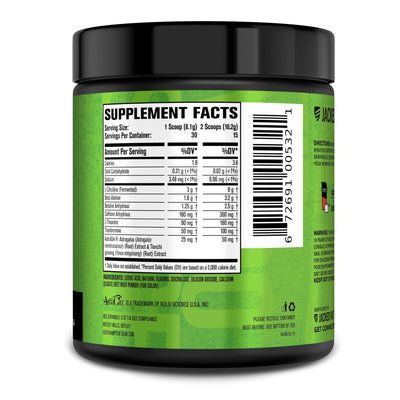 Jacked Factory NITROSURGE Pre Workout Supplement - Endless Energy, Instant Strength Gains, Clear Focus, Intense Pumps - NO Booster & Preworkout Powder with Beta Alanine - 30 Servings, Cherry Limeade