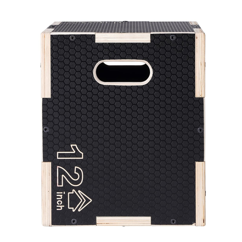 VEVOR 3 in 1 Plyometric Jump Box, Easy-to-Assemble Wood Plyo Box for Jumping Trainers, Home Gym Training and Conditioning