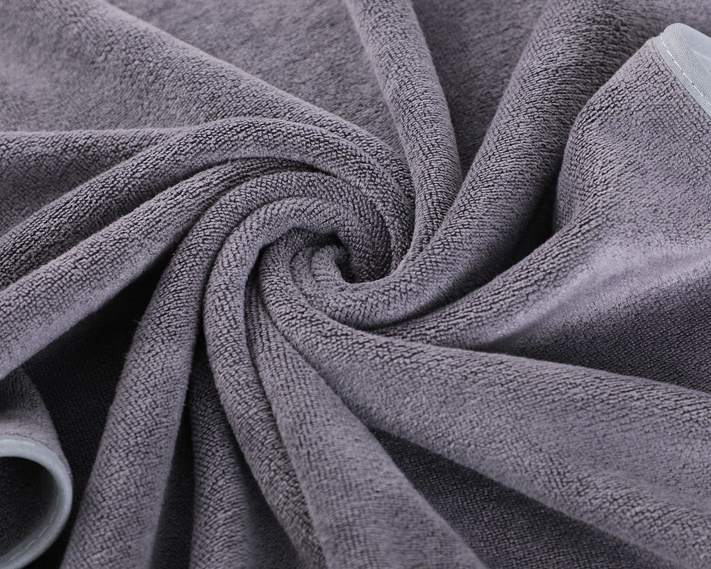 Microfiber Gym Towels Bigger Size Super Soft for Exercise Fitness, Sports, Workout, 380-GSM 15-Inch x 31-Inch Quick-Drying Towels (3 Pack, Grey+Blue+Purple)