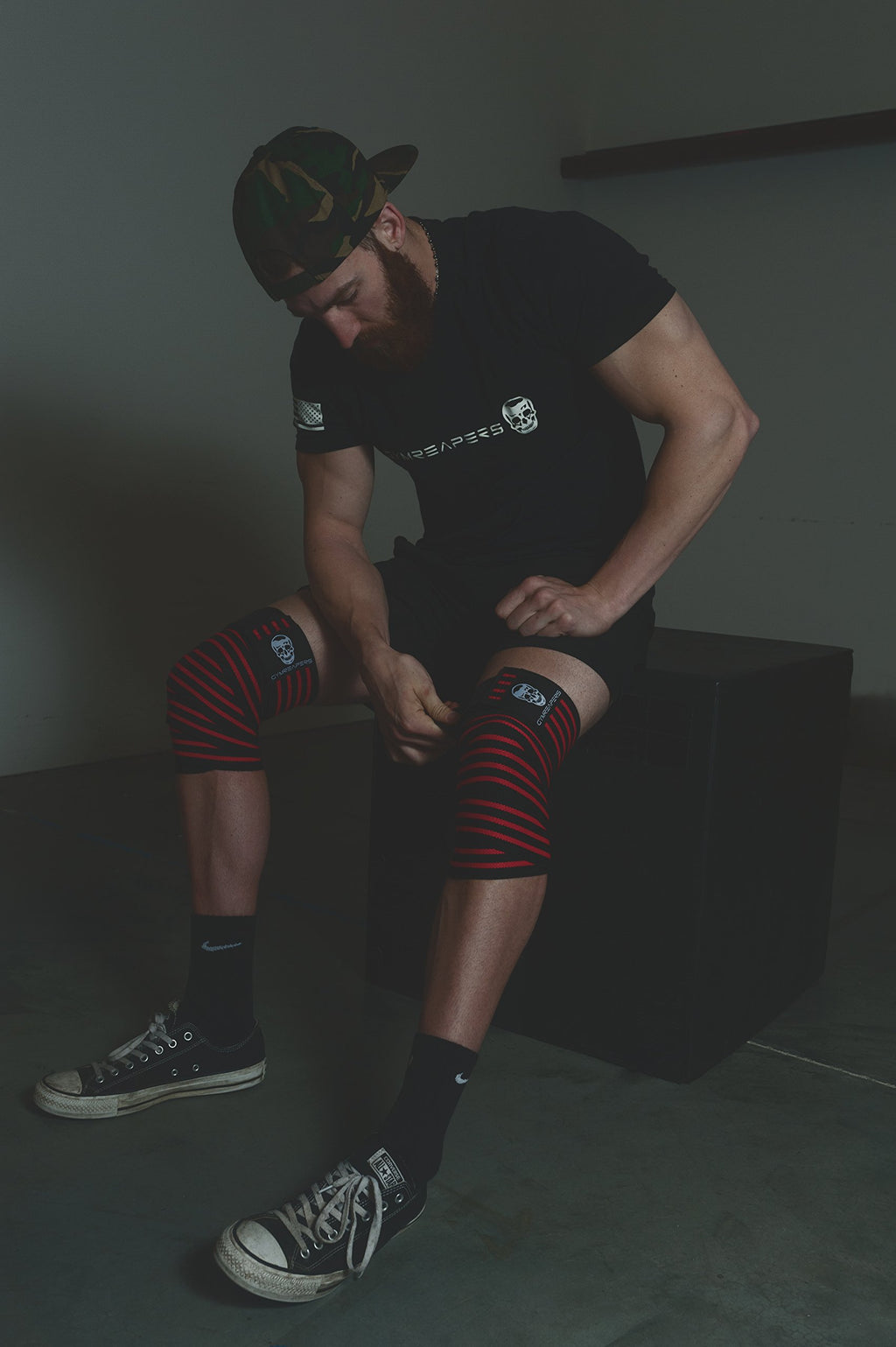 Gymreapers Knee Wraps for Squats and Powerlifting 72 Inch Compression Wraps with Strap for Men & Women Weightlifting Support