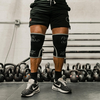 Knee Sleeves for Weightlifting & Powerlifting (7mm Pair) For Men & Women - Knee Wraps for Weight Lifting, Squats, Fitness, Gym Workout, Crossfit - IPF Approved Knee Compression Sleeve Support