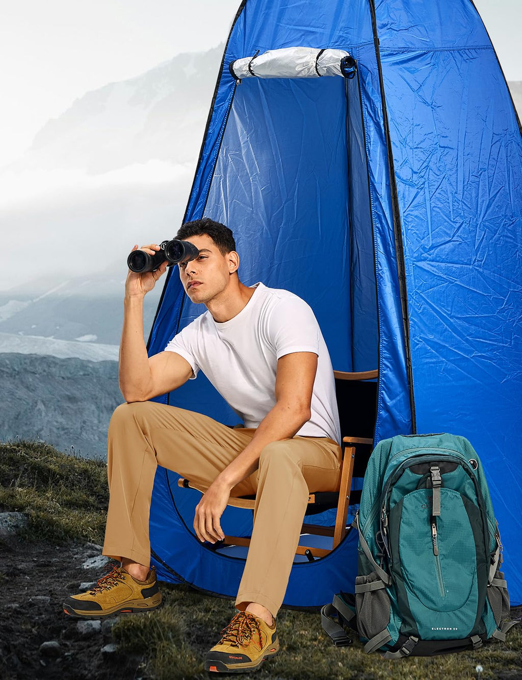 TBMPOY Mens Hiking Pants Lightweight Quick Dry 3 Pockets Travel Fishing Water-Resistant Athletic Workout Sweatpants