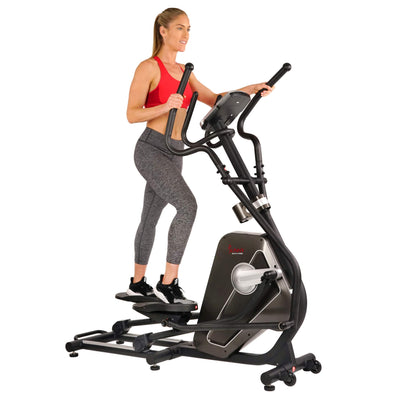 Sunny Health & Fitness Elliptical Trainer Machine w/Built-in Pulse Sensor, Low Impact Cardio Exerciser & Full-Body Cross Training for Home, Optional Free SunnyFit App Link & Electric w/300LB Load