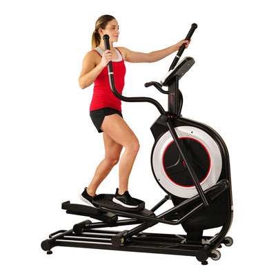 Sunny Health & Fitness Elliptical Trainer Machine w/Built-in Pulse Sensor, Low Impact Cardio Exerciser & Full-Body Cross Training for Home, Optional Free SunnyFit App Link & Electric w/300LB Load