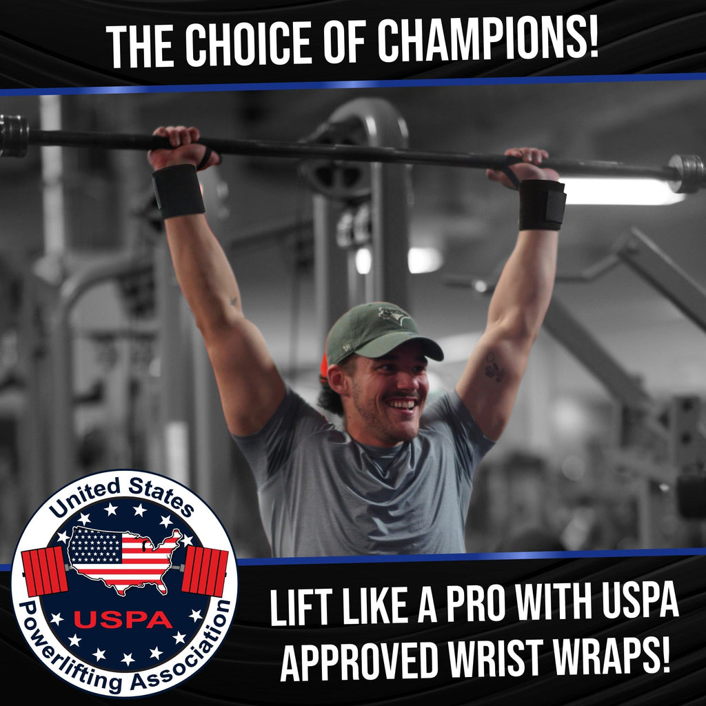Rip Toned 18” Wrist Wraps - USPA Endorsed Wrist Straps for Weightlifting - Quality Wrist Support - Adjustable, Durable, Machine Washable - Gym Wraps for Powerlifting - for Men & Women