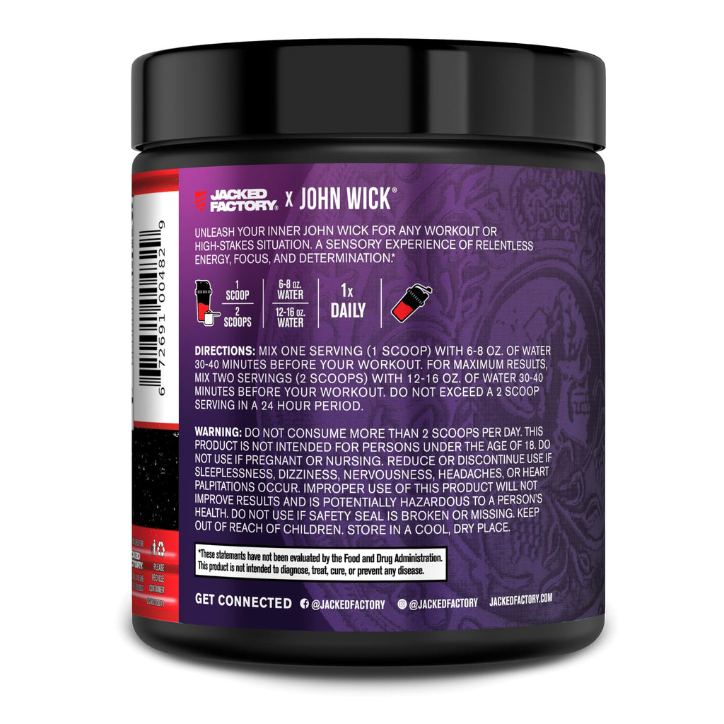 Jacked Factory NITROSURGE Pre Workout Supplement - Endless Energy, Instant Strength Gains, Clear Focus, Intense Pumps - NO Booster & Preworkout Powder with Beta Alanine - 30 Servings, Cherry Limeade