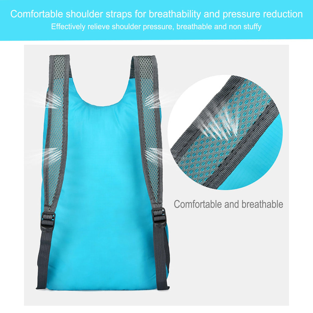 16L Lightweight Foldable Hiking-Backpack Small Packable-Daypack For Travel,Ultralight Water-Resistant Gym Bag Men Women Easy Carry-on (Royal Blue)