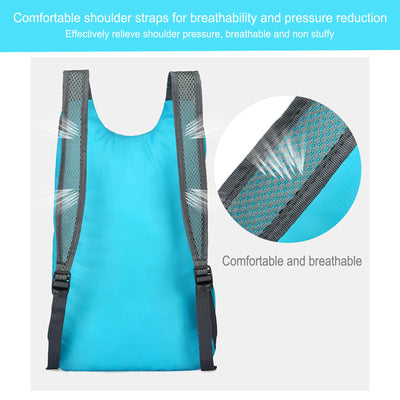 16L Lightweight Foldable Hiking-Backpack Small Packable-Daypack For Travel,Ultralight Water-Resistant Gym Bag Men Women Easy Carry-on (Royal Blue)