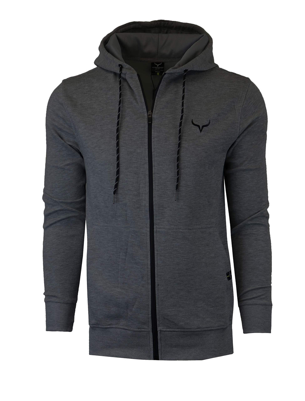 SCREENSHOT Sports Men's Gym Workout Full-Zip Hooded Active Sweatshirt