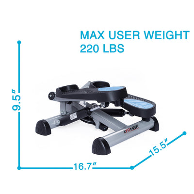 Efitment Mini Stepper Steppers for Exercise at Home Stair Step Cardio Thigh Master Workout Equipment Fitness Pedal Exerciser Non-Slip Pedals with Resistance Bands LCD Digital Monitor Climber