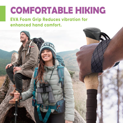 Trekology Trek-Z Collapsible Hiking & Trekking Poles - Balance Support for Seniors, Women, and Men, 2pc Per Set