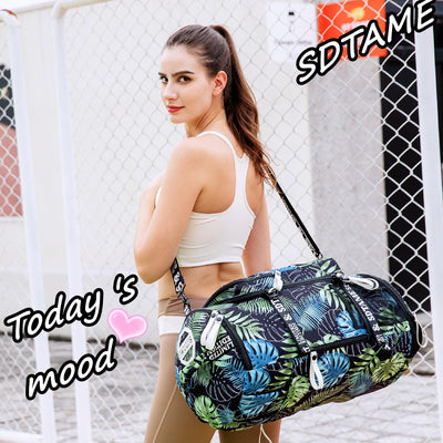 Gym Duffle Bag Backpack with Shoe Compartment,4 ways Travel Backpack for Women and Men,Multi-Functional Weekender bag with Waterproof Layer&Laptop Compartment for Fitness, Travel,Camping