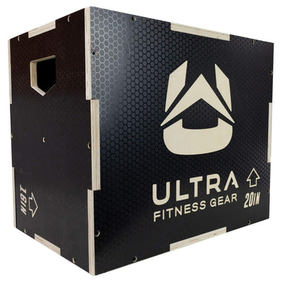 Ultra Fitness Gear Wooden Plyo Box, 31 Plyometric Jump Training Squat, Step Up, Jumps & More Workout Size S, M, L, XL