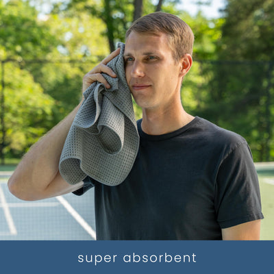 S&T INC. Microfiber Gym Towels, Yoga Towel for Home and Gym Bag, 16 Inch x 27 Inch, 6 Pack