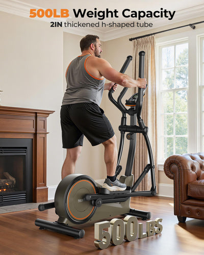 Niceday Elliptical Machine, Elliptical Exercise Machine for Home with Hyper-Quiet Magnetic Driving System, Elliptical Trainer with 15.5IN & 20IN Stride, 16 Resistance Levels, 500LBS Loading Capacity