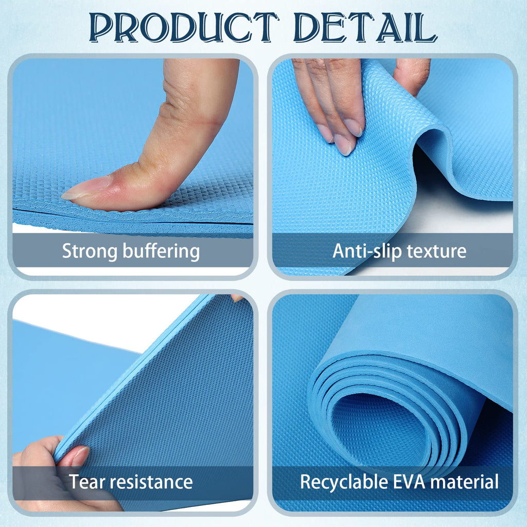 10 Pack Yoga Mats Bulk, 68'' x 24'' x 4mm Thick Yoga Mats for Kids and Adult Gym Mats Bundle Latex Free Exercise Mats with Non Slip Texture for Outdoor Yoga, Pilates or Workout