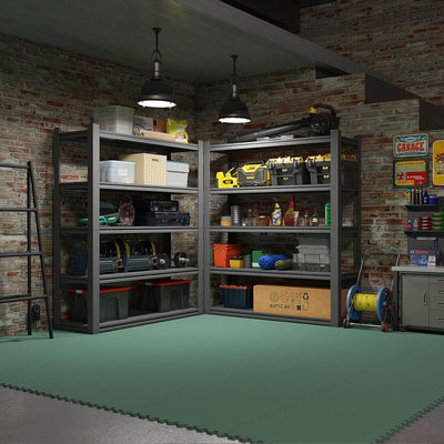 Home Gym Mat, Puzzle Exercise Mat, EVA Interlocking Foam Floor Tiles for Home Workout Equipment and Kids' Play Areas - Grey, 24 in x 24 in x ½ in - 12 Tiles (Grey, 12 Pack, 48 SQ FT)