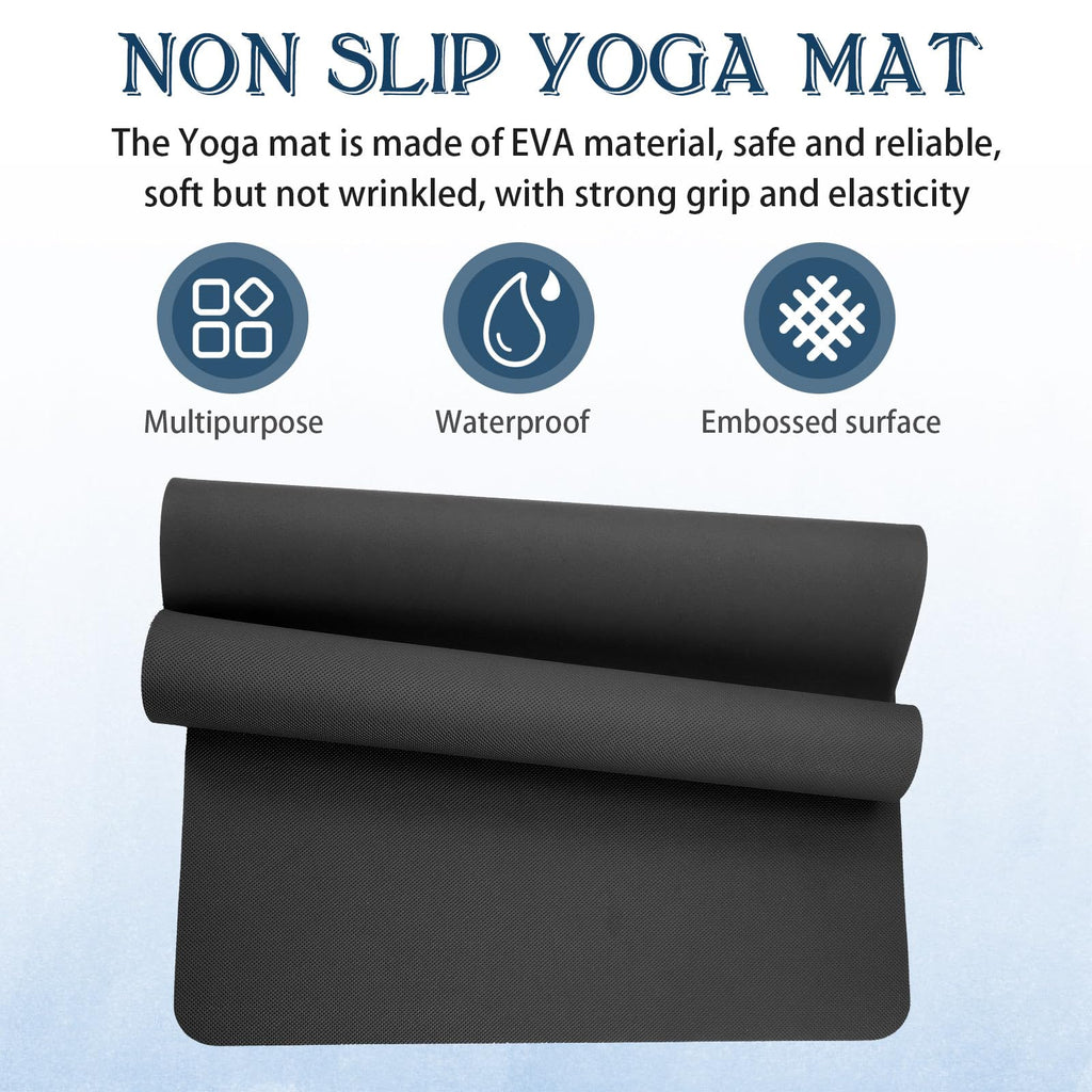 10 Pack Yoga Mats Bulk, 68'' x 24'' x 4mm Thick Yoga Mats for Kids and Adult Gym Mats Bundle Latex Free Exercise Mats with Non Slip Texture for Outdoor Yoga, Pilates or Workout