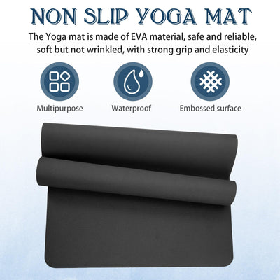 10 Pack Yoga Mats Bulk, 68'' x 24'' x 4mm Thick Yoga Mats for Kids and Adult Gym Mats Bundle Latex Free Exercise Mats with Non Slip Texture for Outdoor Yoga, Pilates or Workout