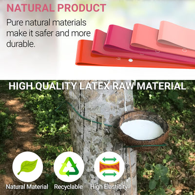 TechStone Resistance Bands Set for Men and Women, Pack of 5 Different Levels Elastic Band for Home Gym Long Exercise Workout – Great Fitness Equipment for Training, Yoga – Free Carrying Bag